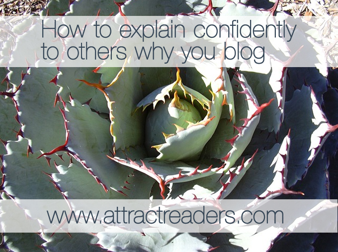 Explain why you blog